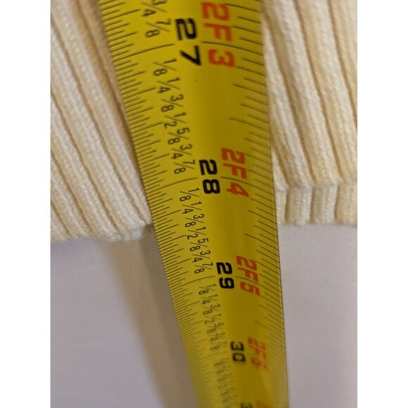 Tommy Hilfiger Mens Trim Fit Cardigan Sweater 1985 Patch Button Front L/XL Cream - Picture 5 of 7